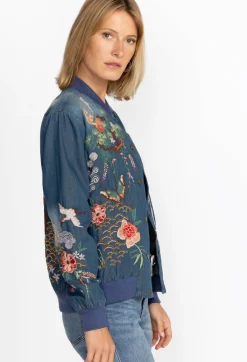 Heron Button Up Bomber Jacket
