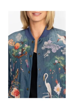 Heron Button Up Bomber Jacket