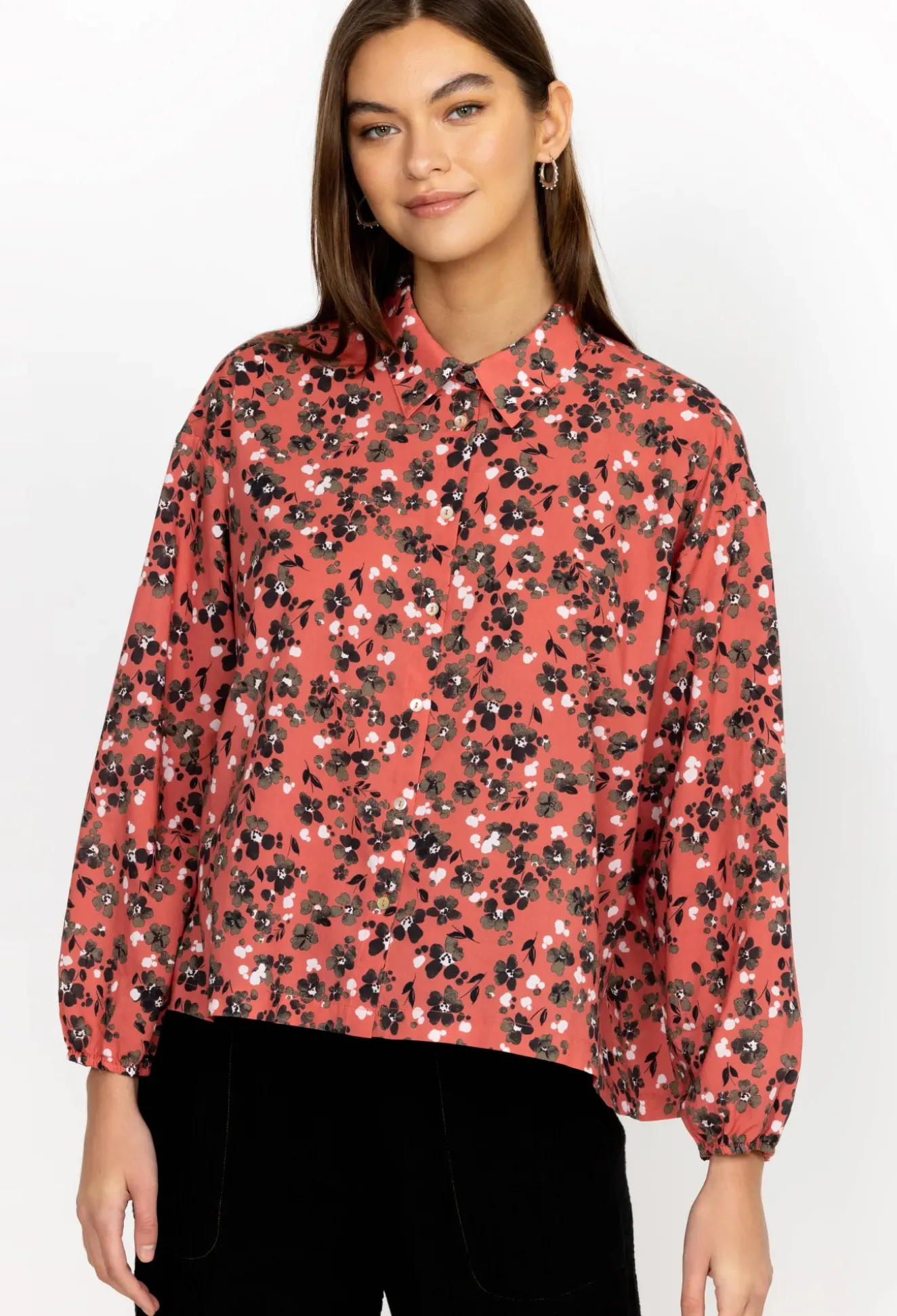 High Low Button Shirt