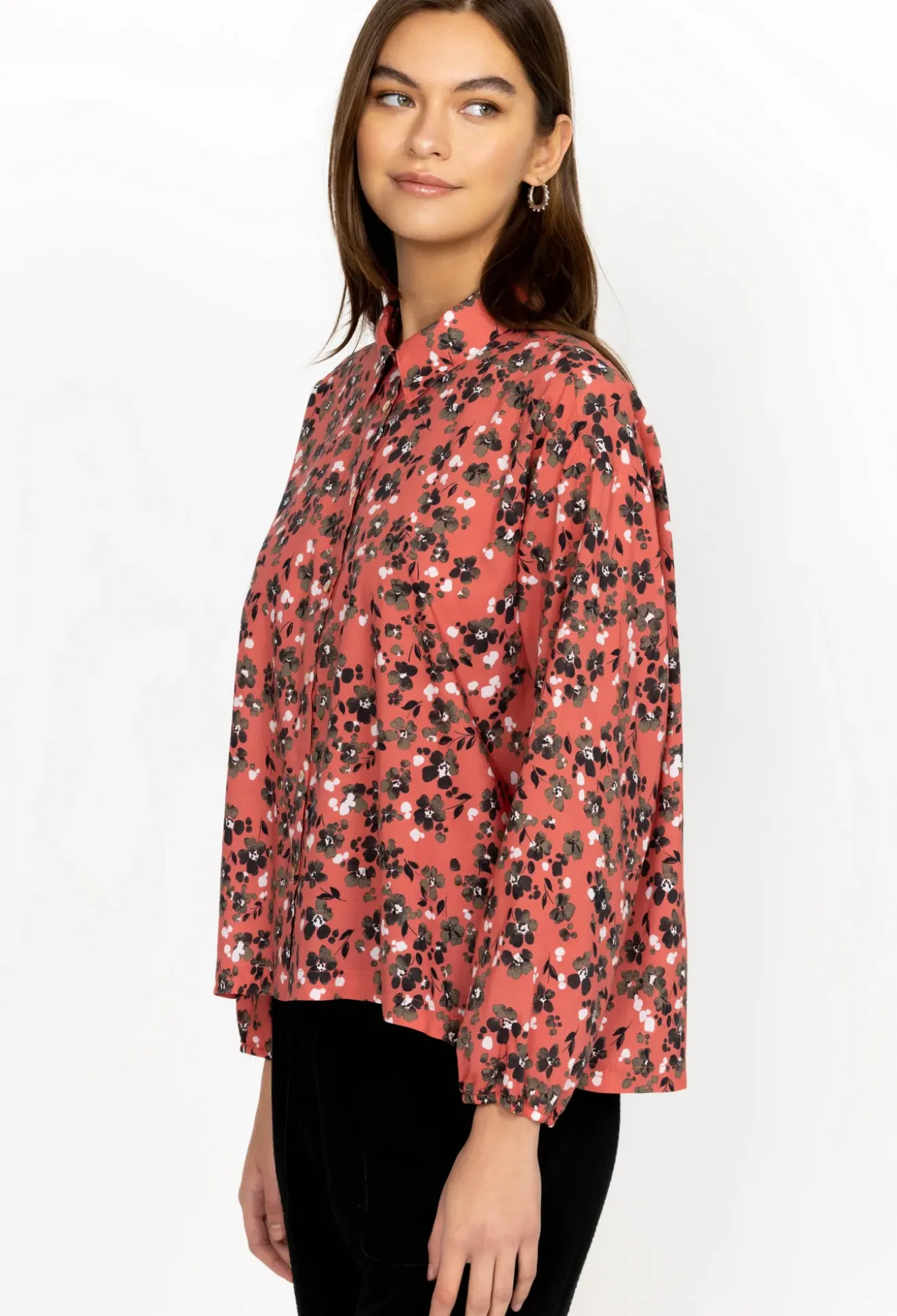 High Low Button Shirt