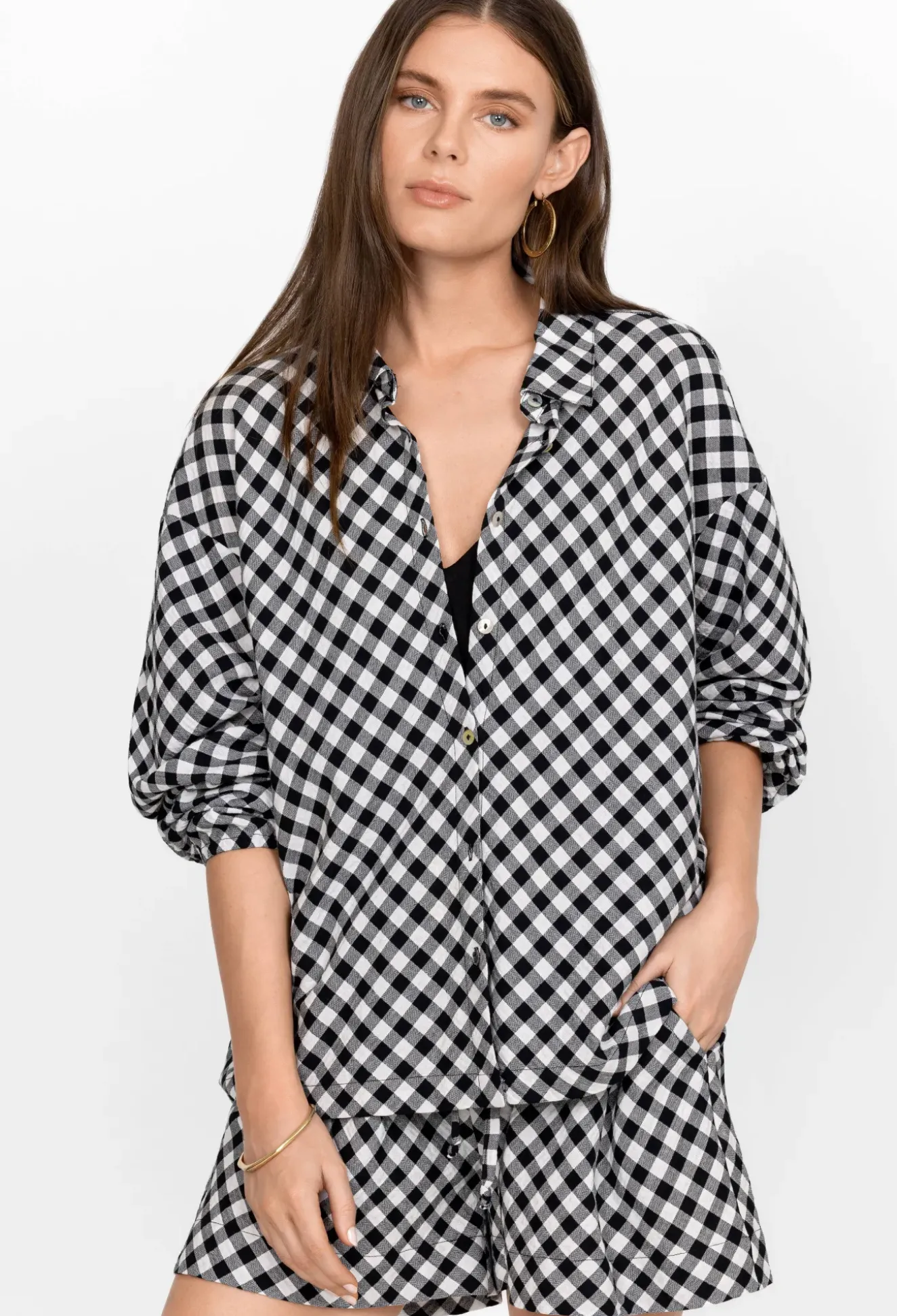 High Low Button Shirt