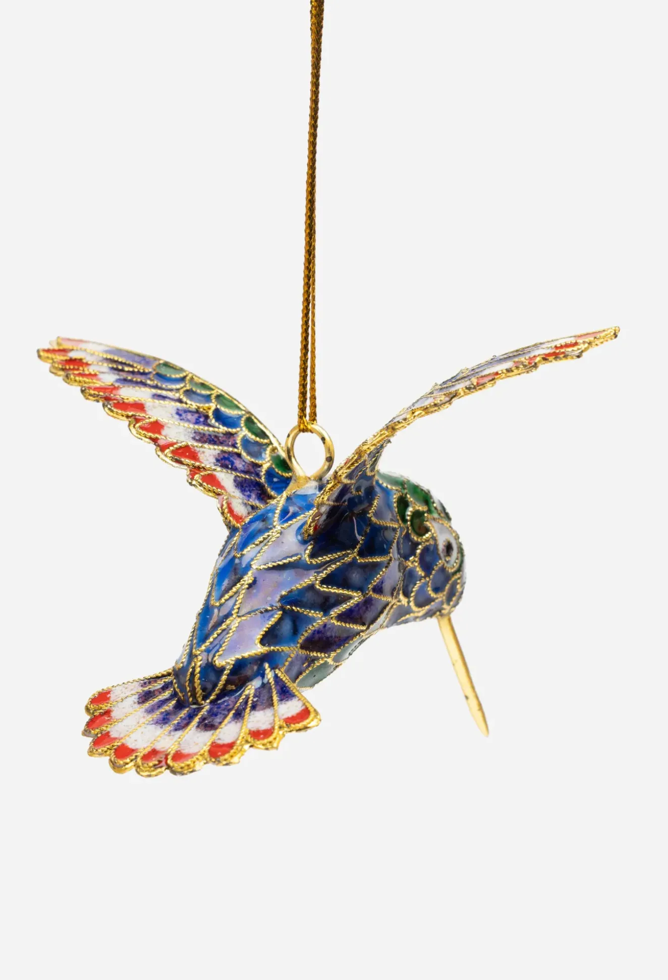 Hummingbird Cloisonne Ornament