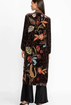 Isabella Velvet Bishop Sleeve Kimono Coat