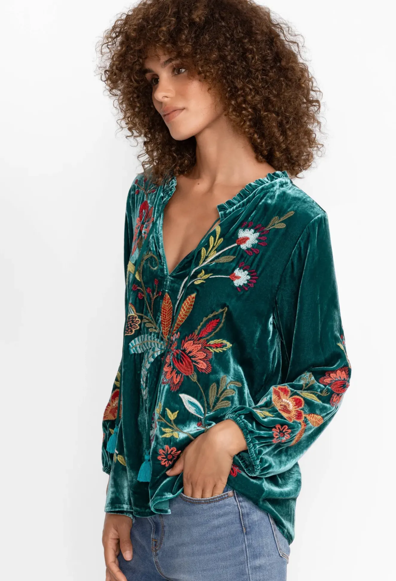 Isabella Velvet Field Blouse