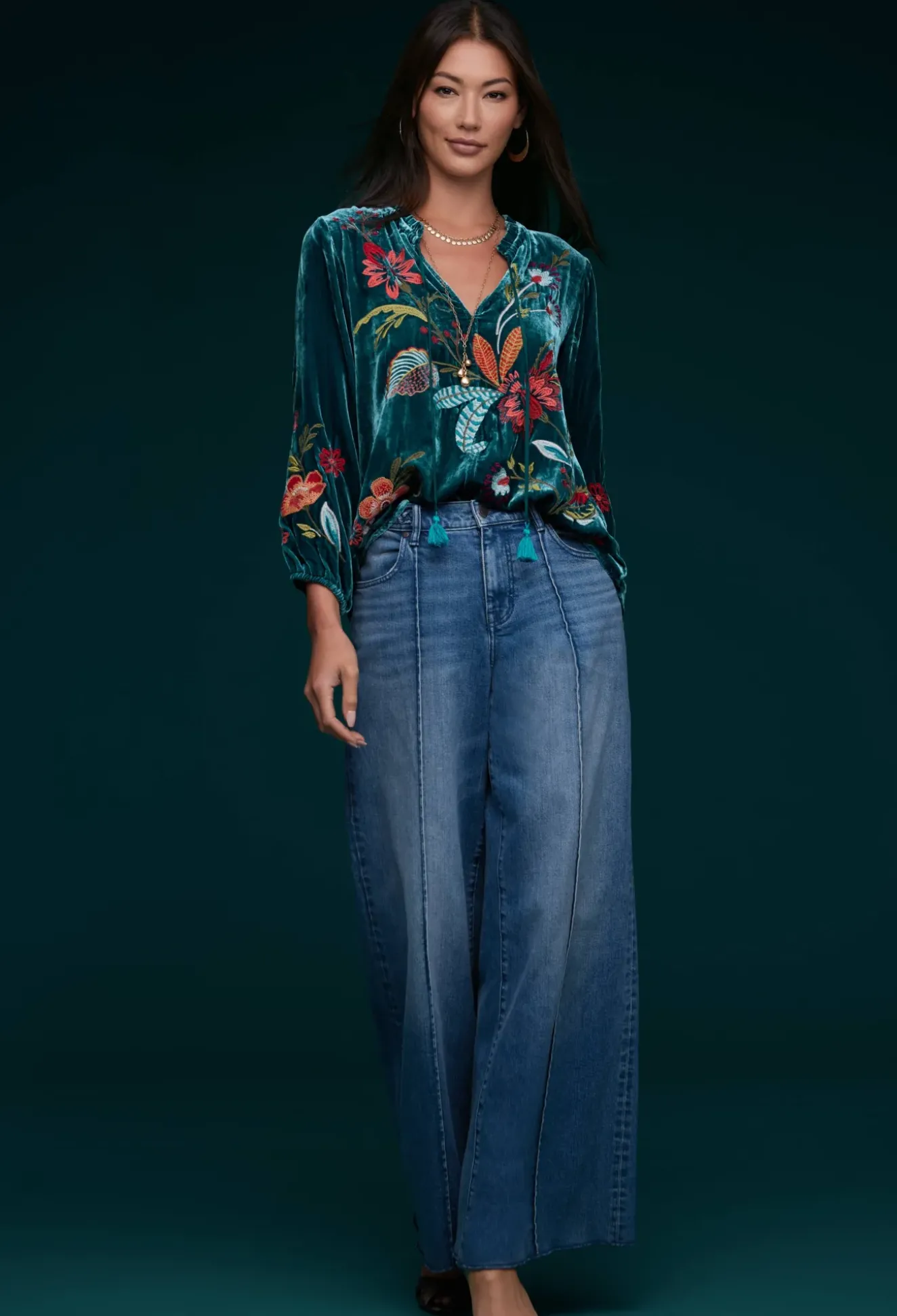 Isabella Velvet Field Blouse