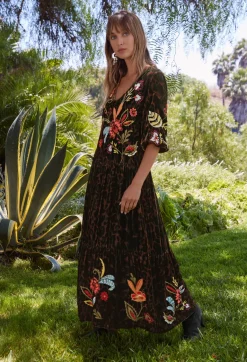 Isabella Velvet Tiered Dress