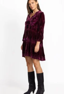 Ivey Velvet Field Tiered Dress