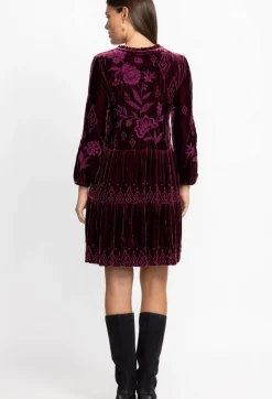 Ivey Velvet Field Tiered Dress