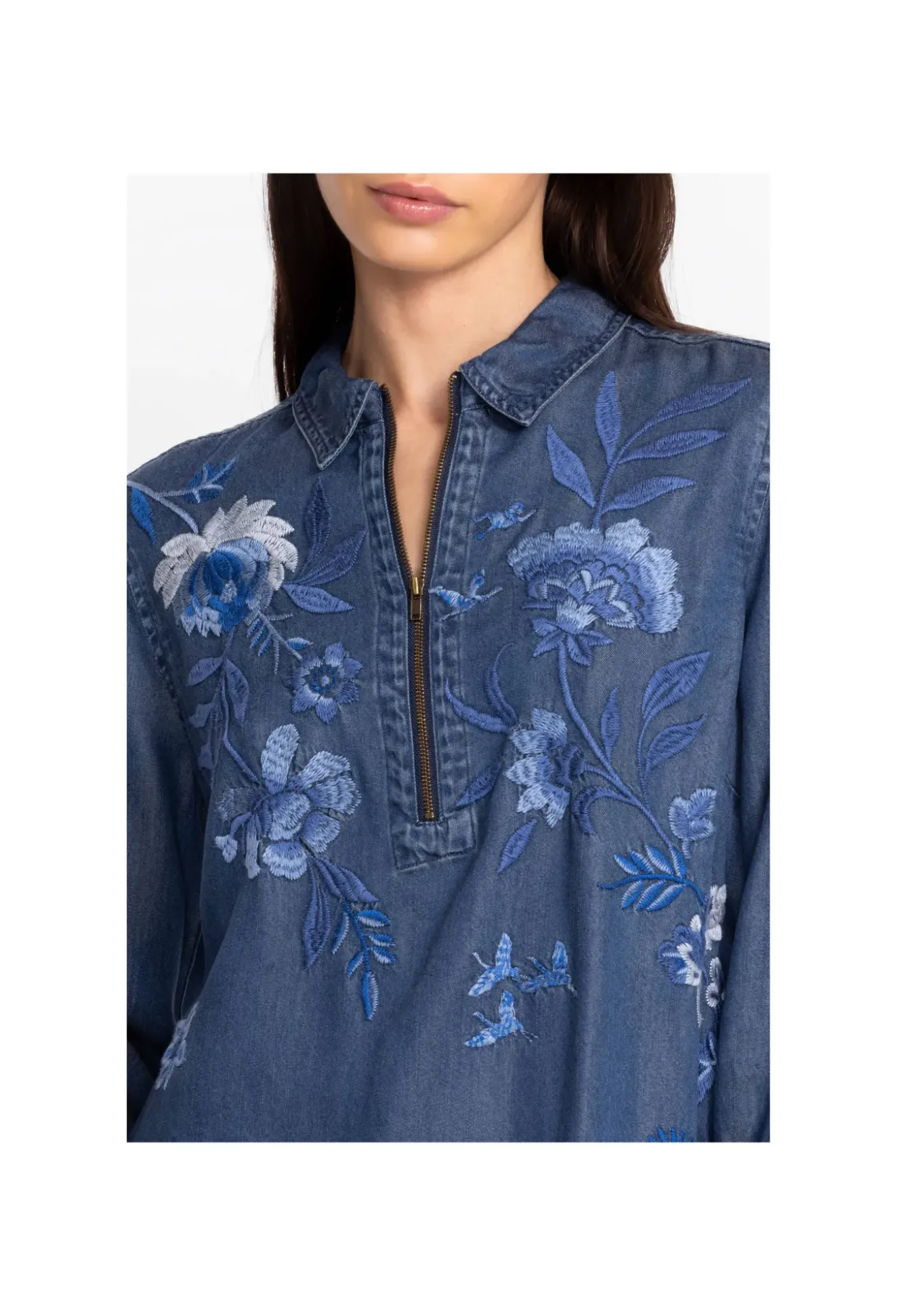 Jazmine Zipup Shirt Tunic
