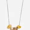 Joseph Brooks Quartz And Citrine Necklace
