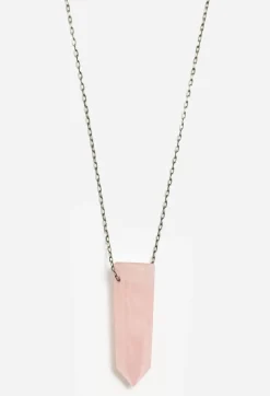 Joseph Brooks Rose Quartz Necklace