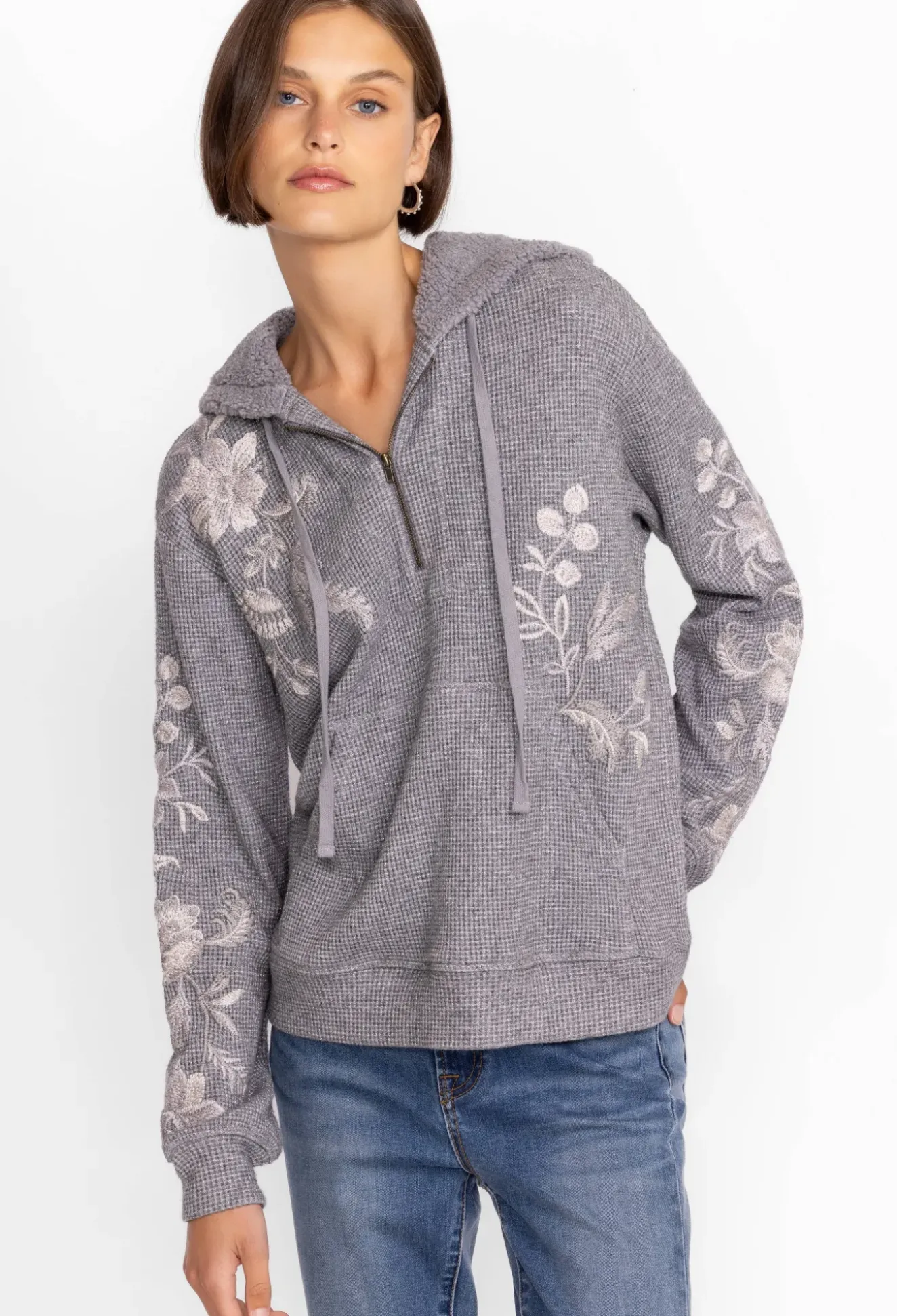 Junie Metallic Thermal Hoodie