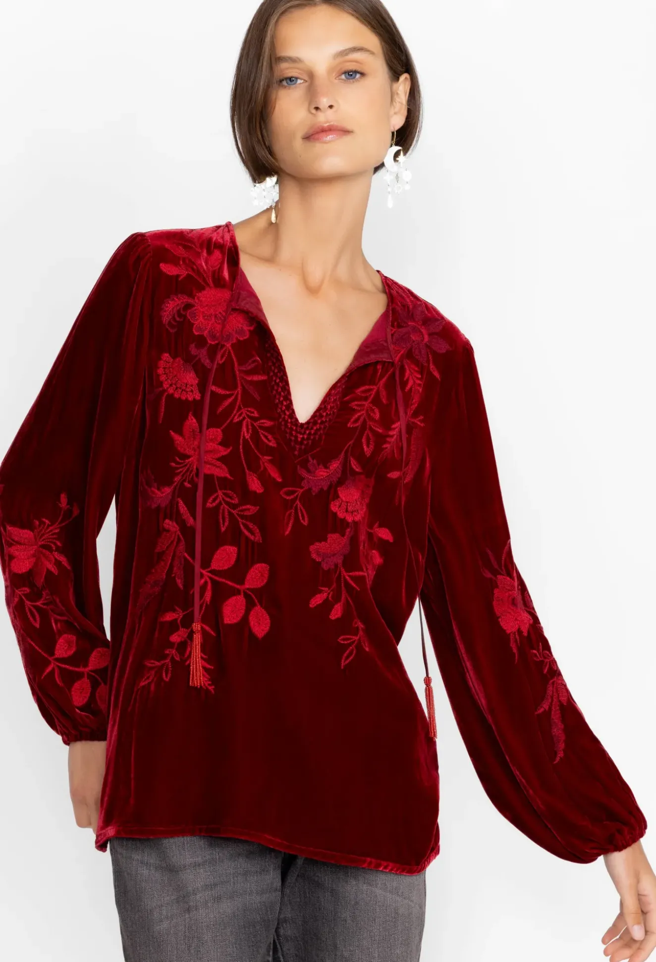 Junie Velvet Relaxed Blouse