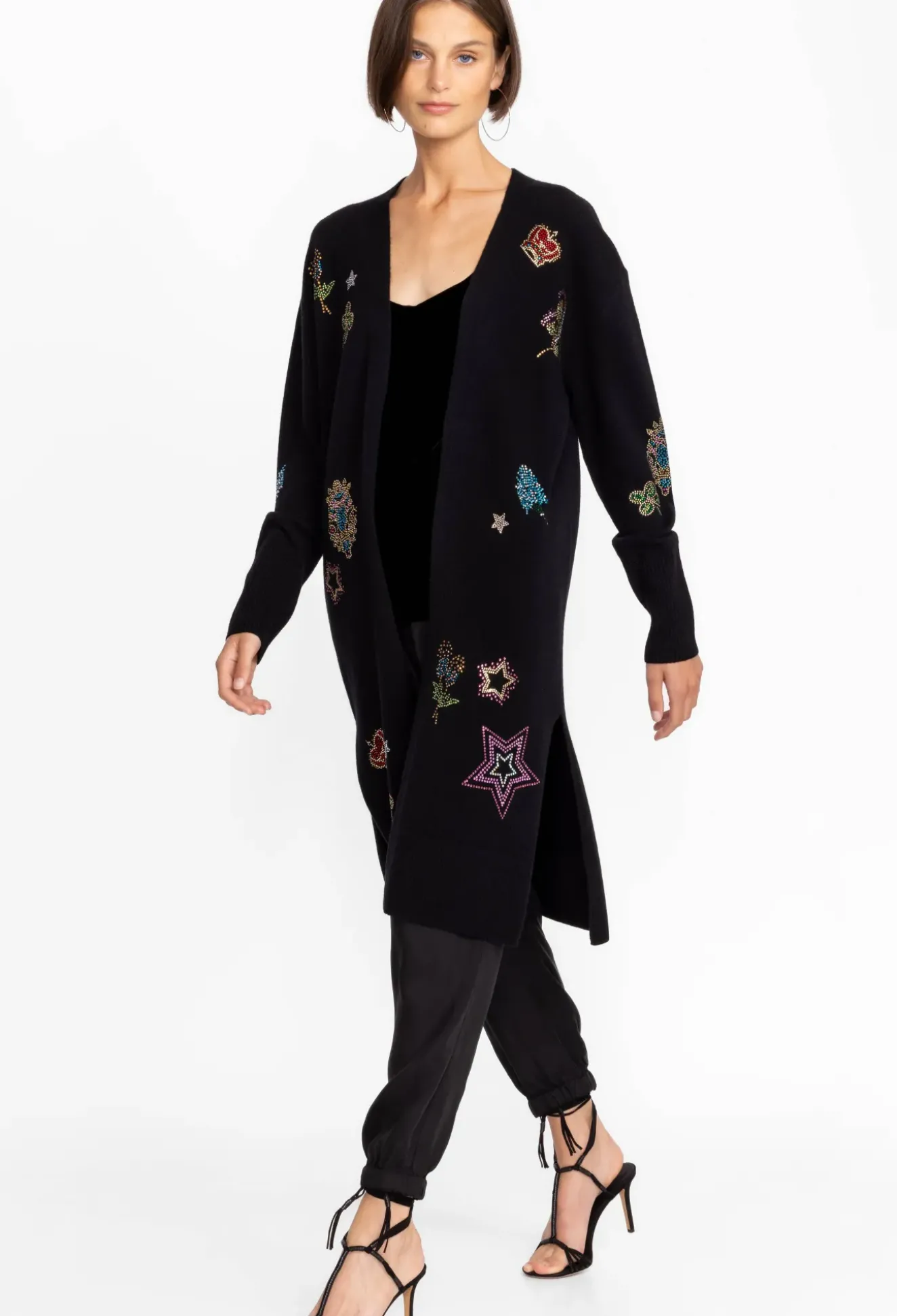 Ladie Rhinestone Cardigan