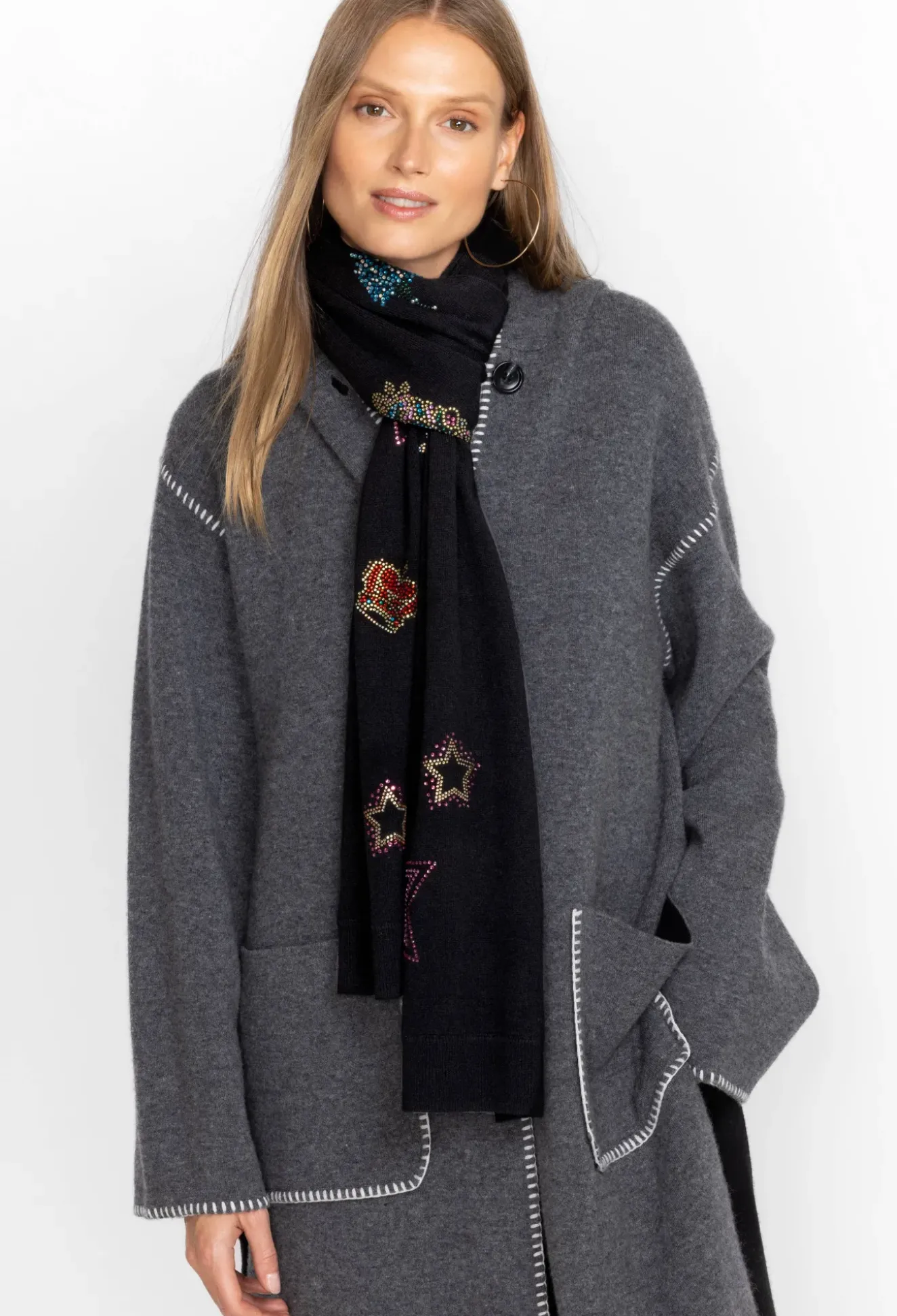 Ladie Rhinestone Scarf