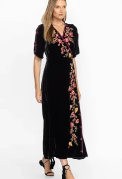 Lilith Velvet Wrap Dress