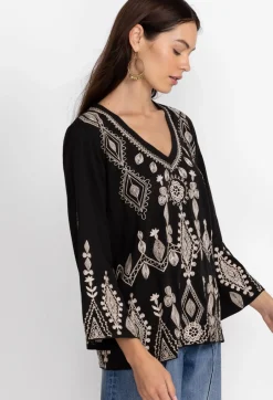 Liona V-Neck Kimono Sleeve Tee