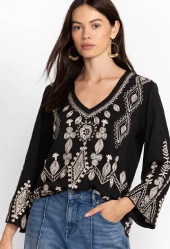 Liona V-Neck Kimono Sleeve Tee