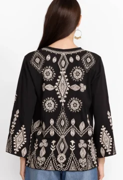 Liona V-Neck Kimono Sleeve Tee
