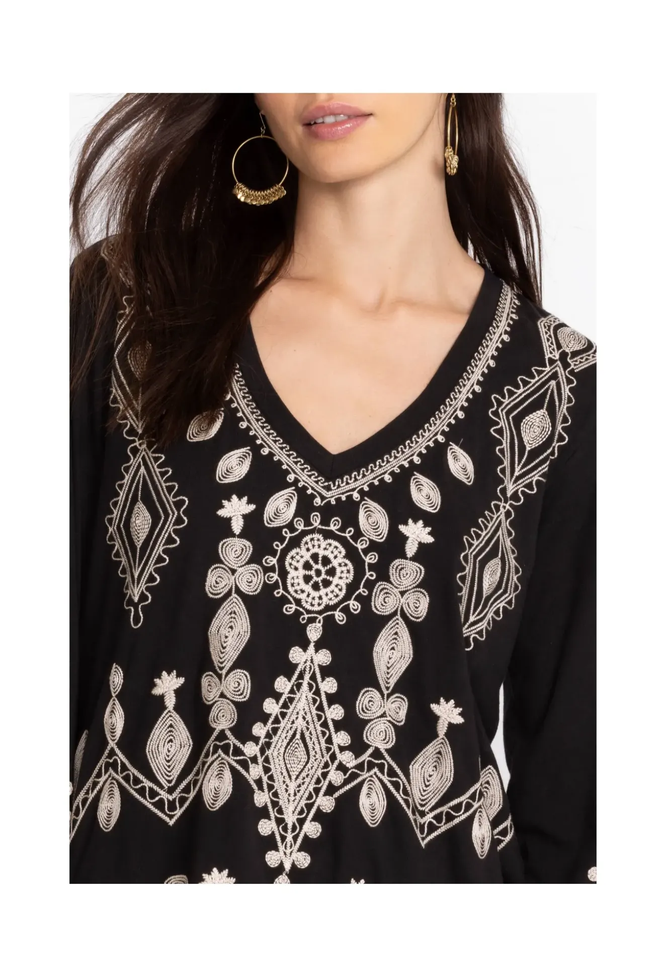 Liona V-Neck Kimono Sleeve Tee