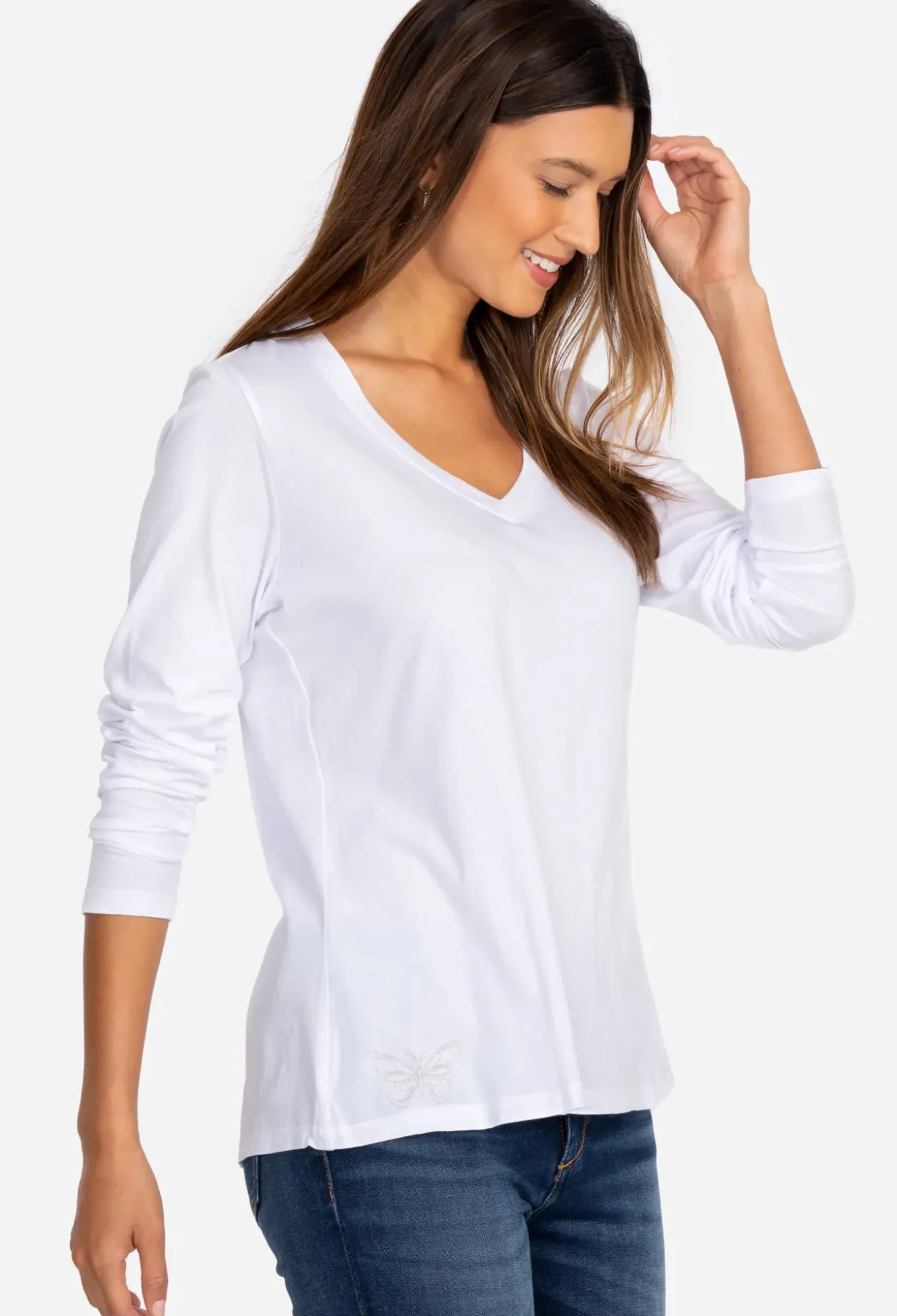Long Sleeve V-Neck Layering Tee