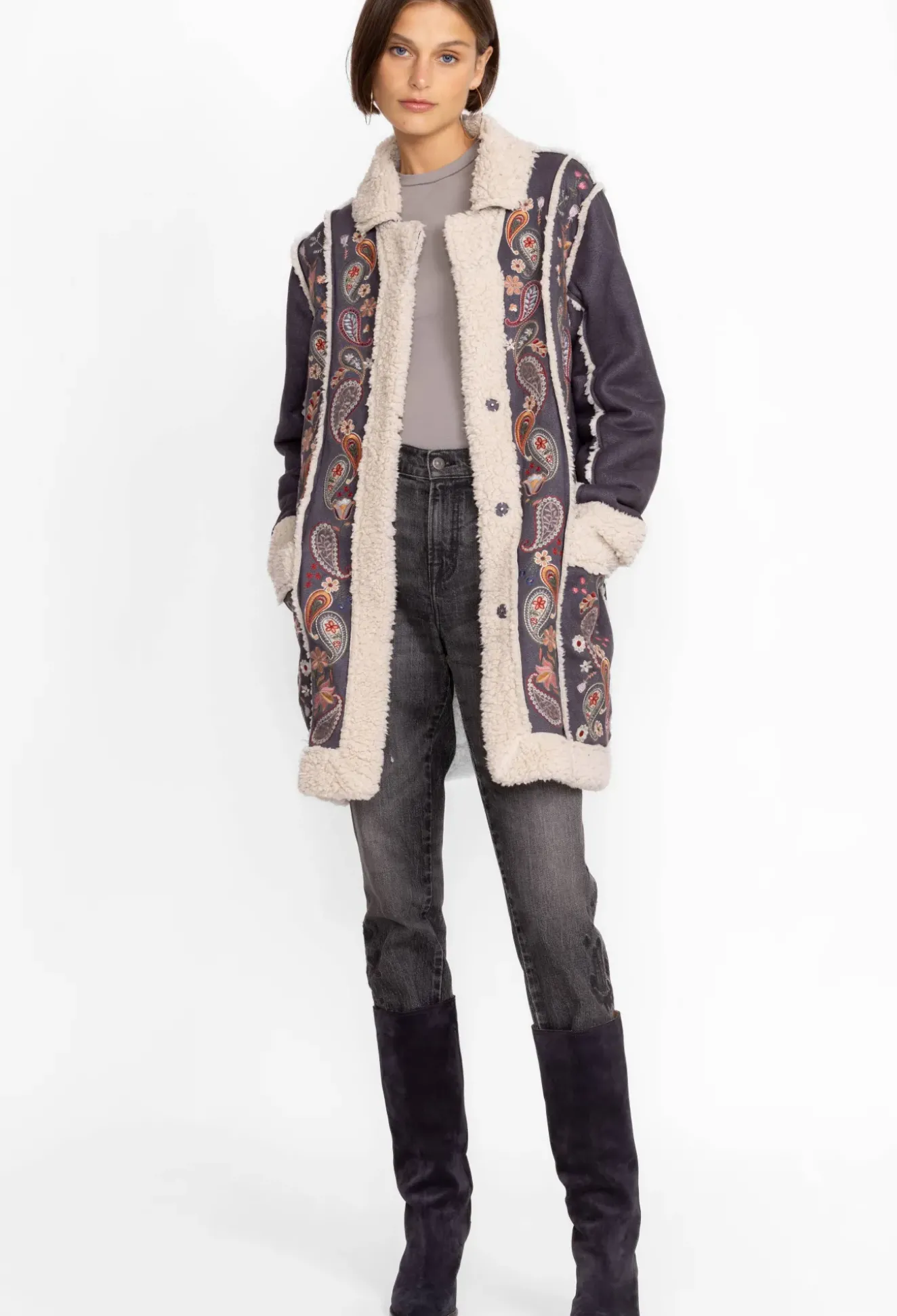 Lori Suede Sherpa Jacket