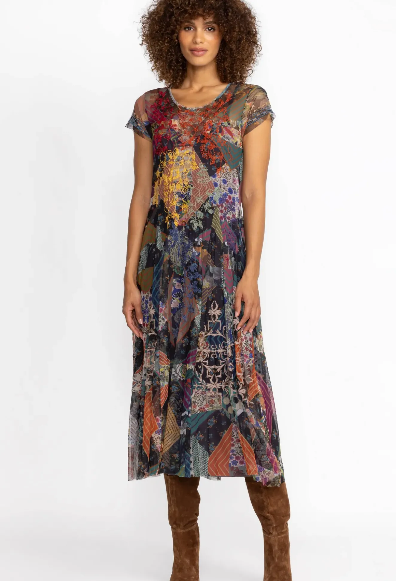 Mazzy Godet Short Slv Dress