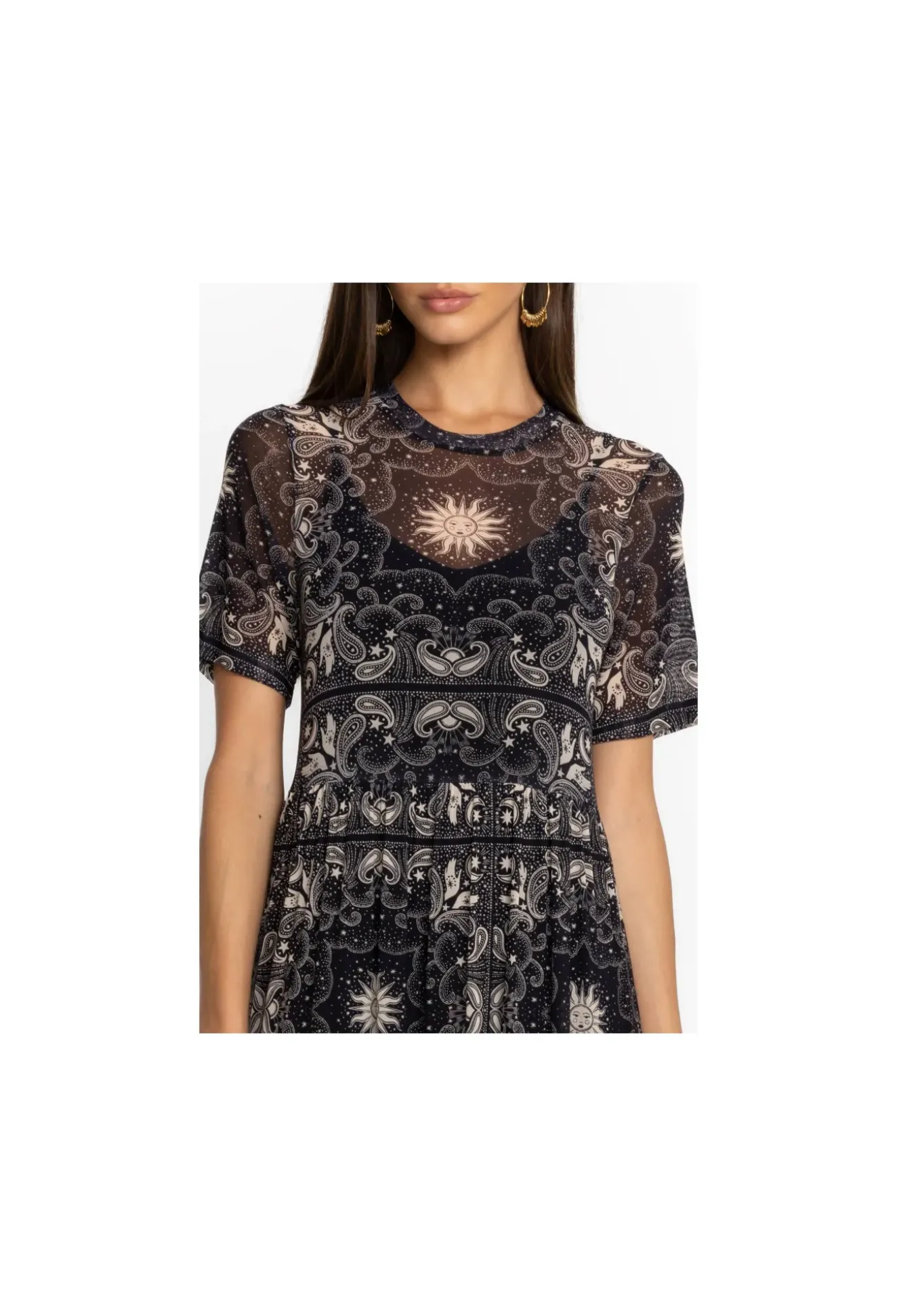 Mesh Tiered Dress