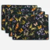 Midnight Mariposa Set Of 4 Quilted Placemats