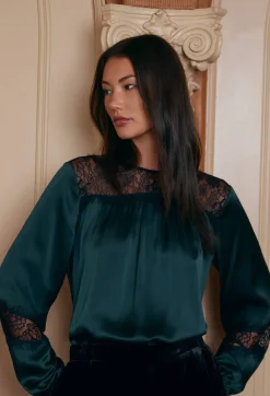 Midnight Silk Blouse
