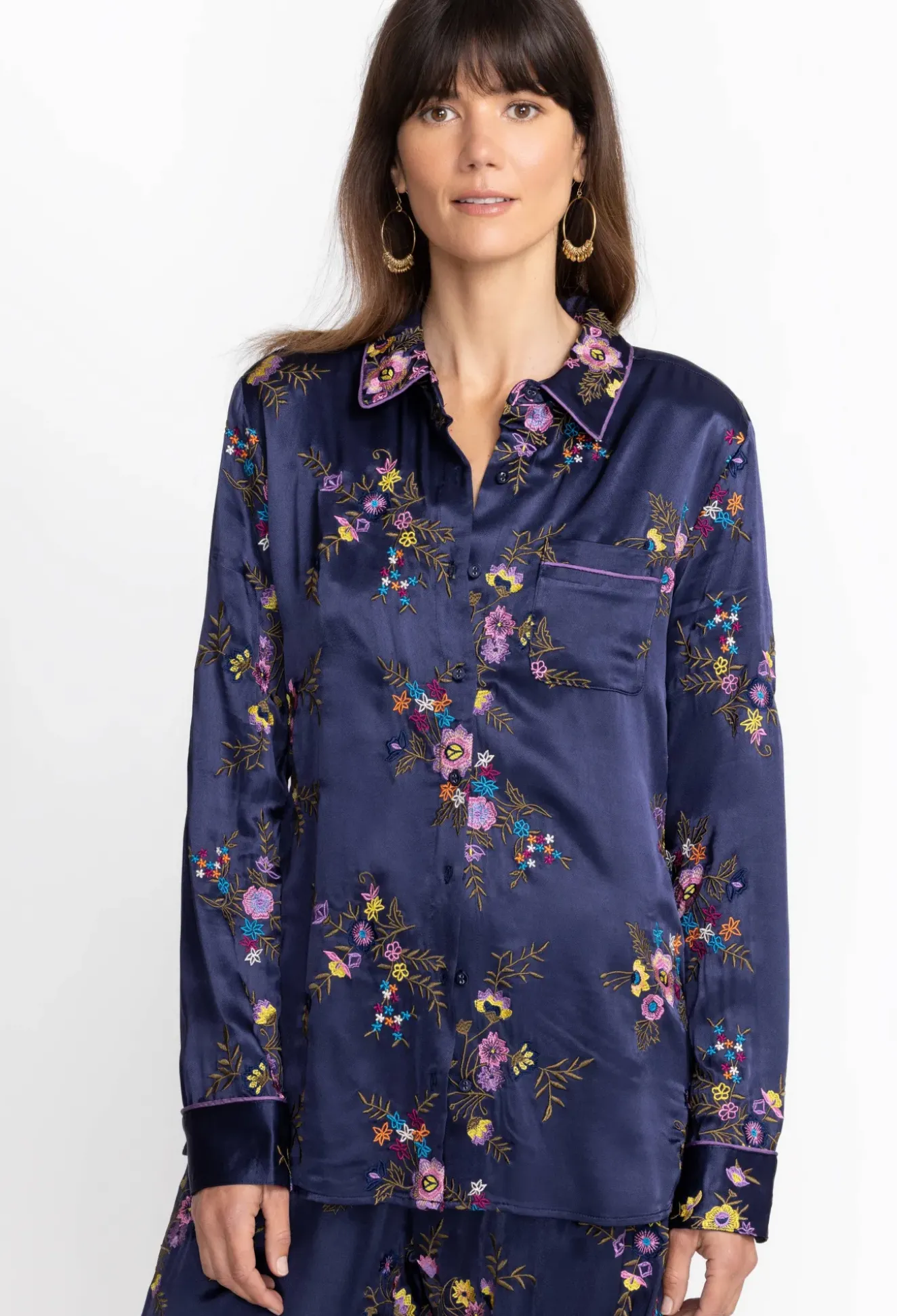 Misty Rayon Button Down Shirt