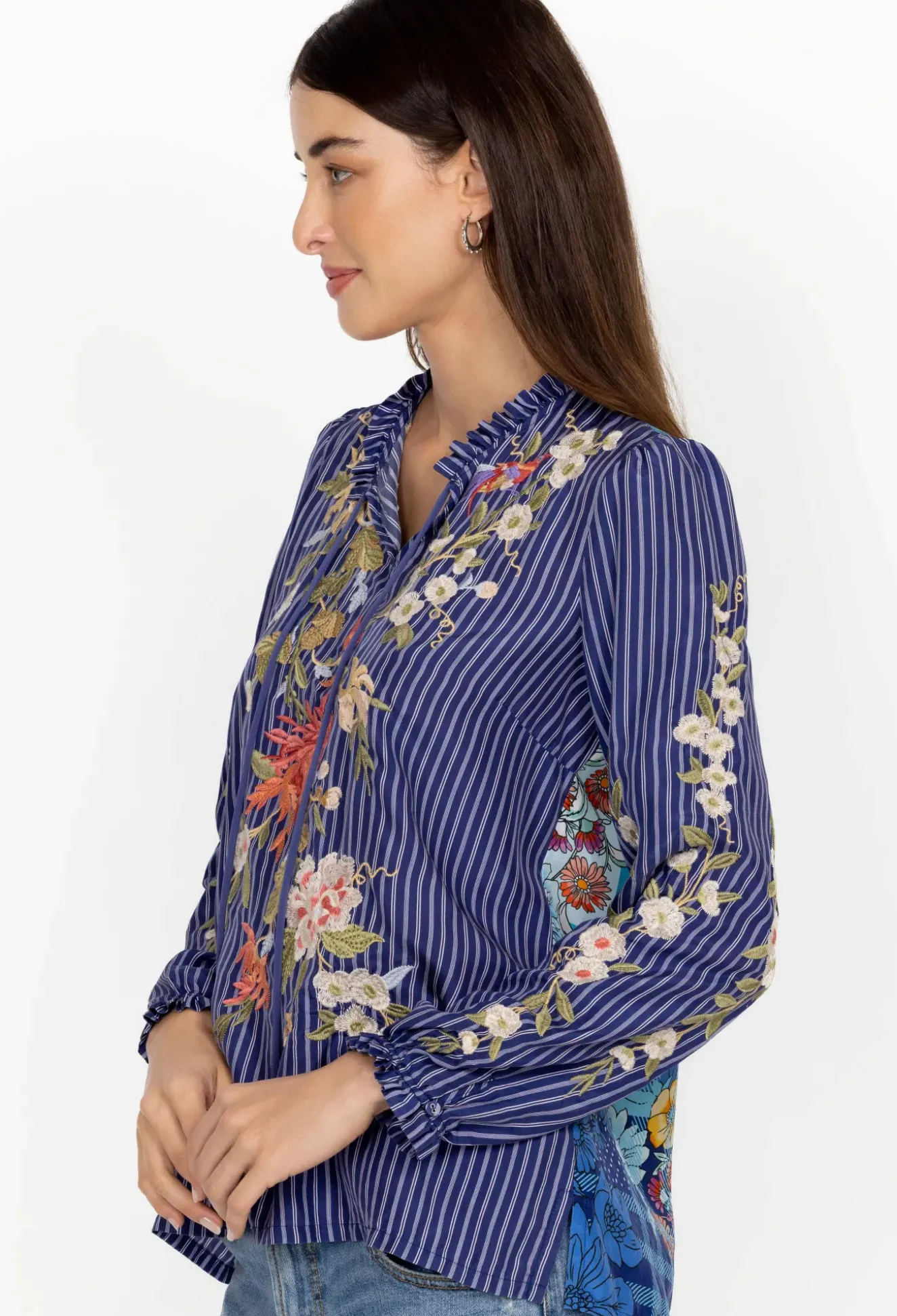 Nalina Ruffle Scarf Back Blouse