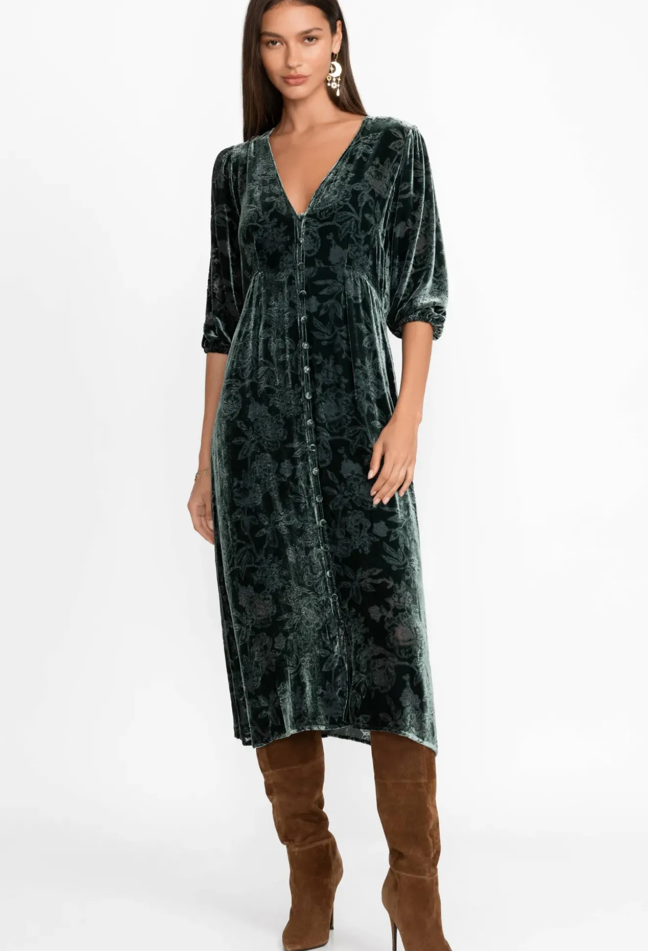 Natalia Silk Midi Dress