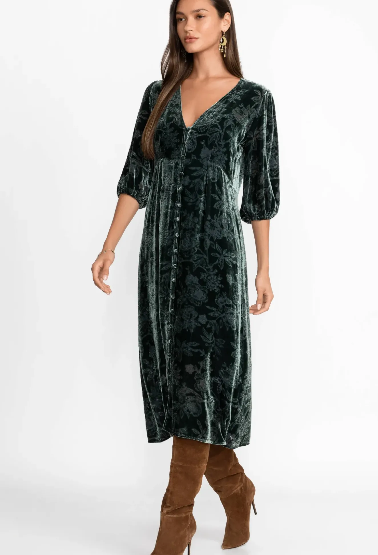 Natalia Silk Midi Dress