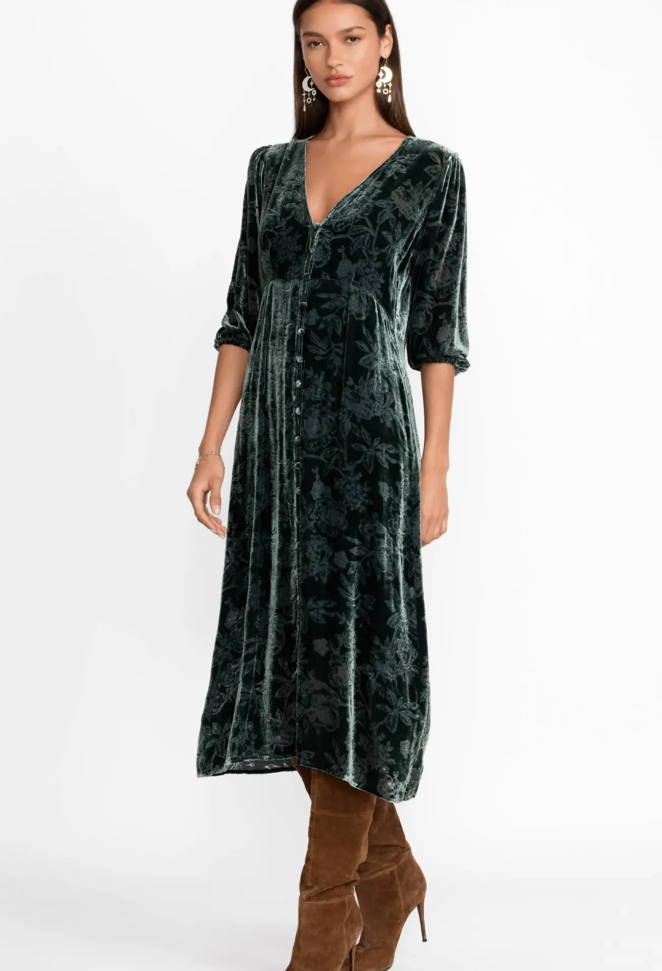 Natalia Silk Midi Dress