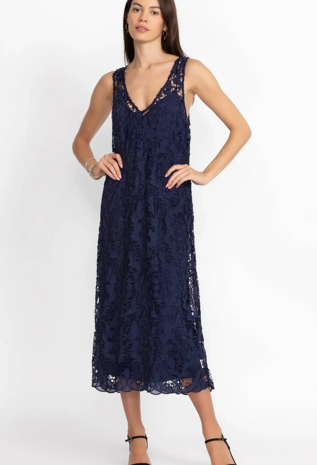Natalie Lace Midi Dress