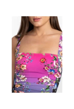 Ombre Garden Ruched One Piece