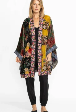 One Of A Kind Velvet Kimono- Black- Midi