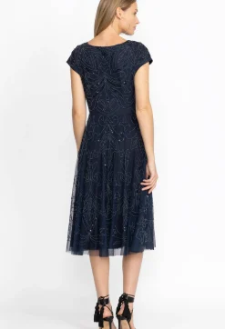 Paisley Beaded Mesh Dress