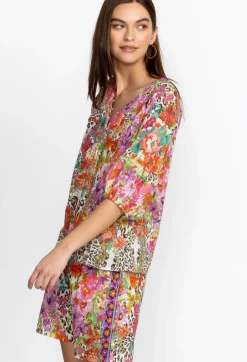 Puff Sleeve Button Front Blouse