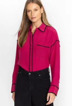 Relaxed Button Down With Piping