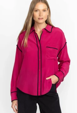 Relaxed Button Down With Piping