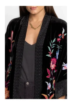 Sandra Wide Cuff Velvet Kimono