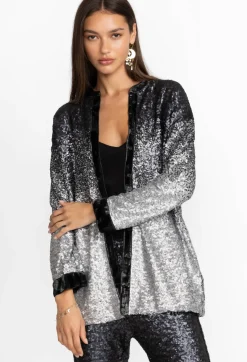 Sequin Button Up