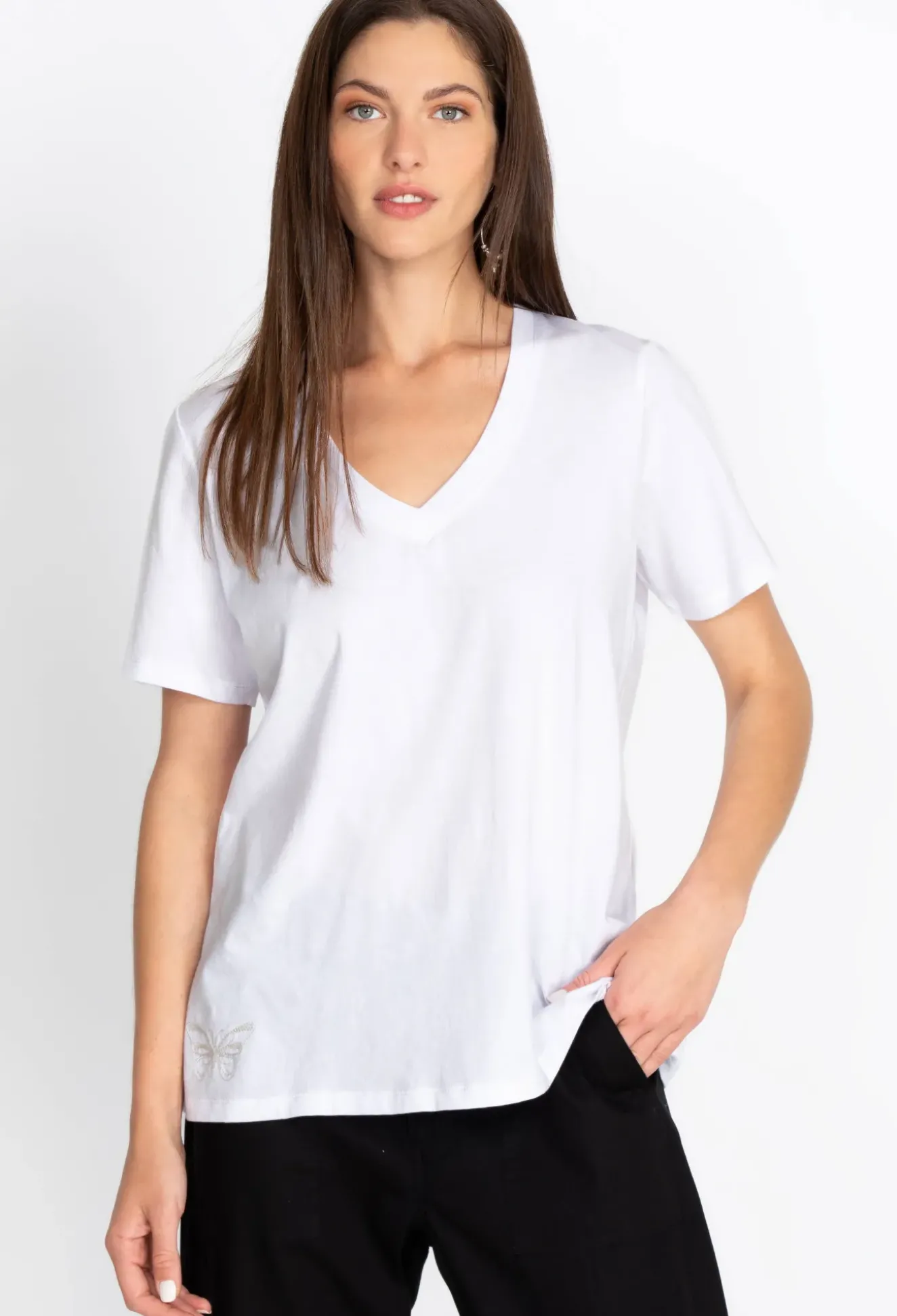 Short Sleeve V-Neck Layering Tee