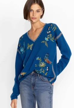 Sidona Cashmere Whipstitch Sweater
