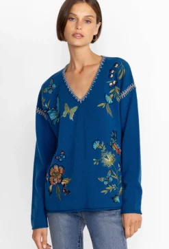 Sidona Cashmere Whipstitch Sweater