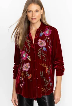 Sidonia Velvet Oversized Pleat Shirt