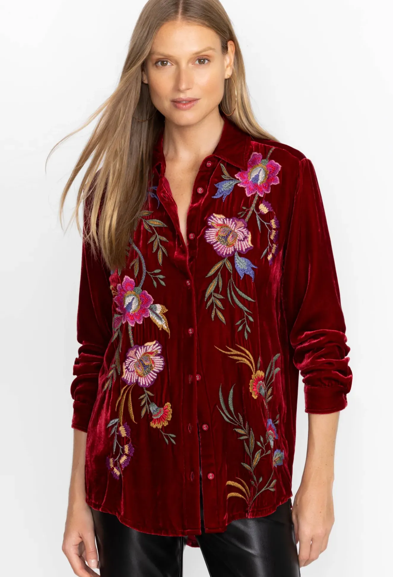 Sidonia Velvet Oversized Pleat Shirt