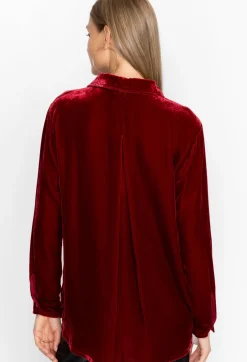 Sidonia Velvet Oversized Pleat Shirt
